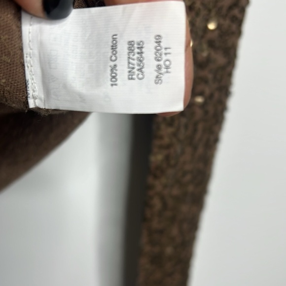 J.Crew Sz XS Bronze Copper 100% Cotton Long Sleeve Boatneck Tunic Top - Picture 5 of 6